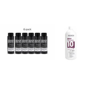 6x REDKEN BREWS FOR MEN Color Camo with Pro-Oxide Developer Vol. 10 Combo